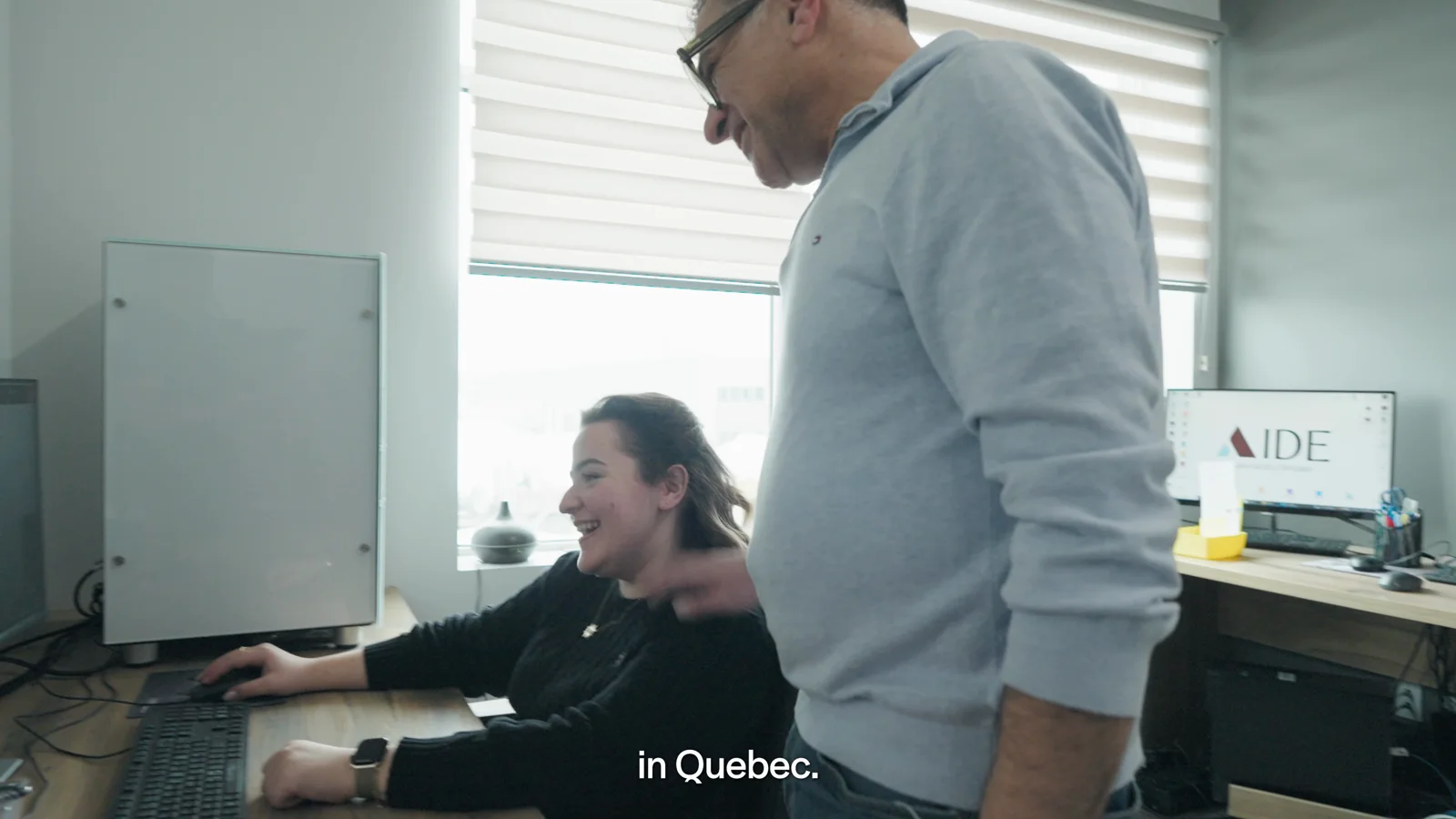 Specialized business technology shown during a professional brand film