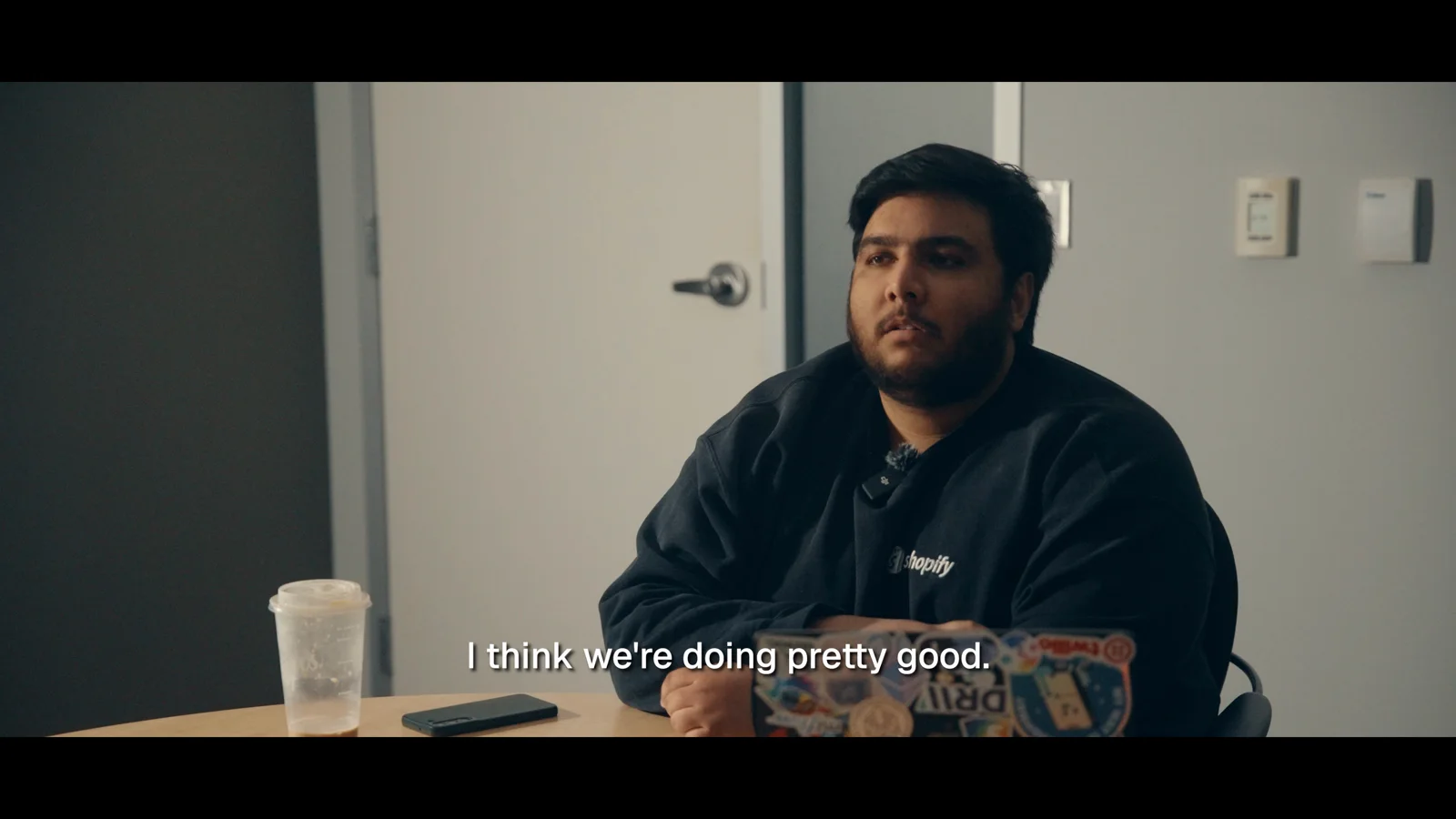 A founder speaking naturally during a professional interview